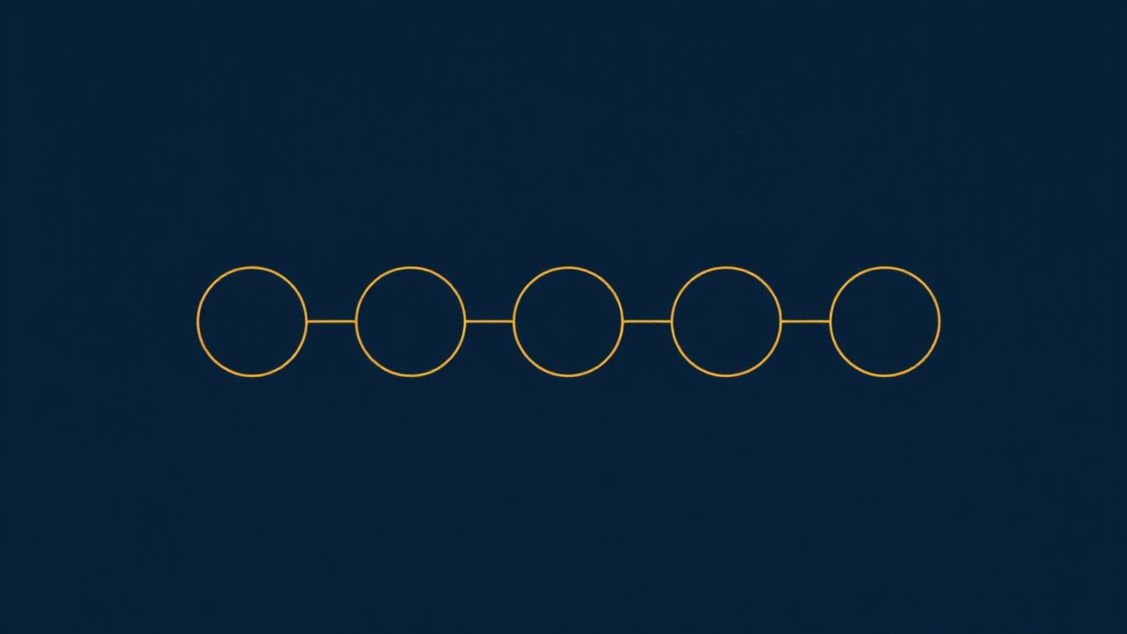 Visual diagram of the framework structure on a deep navy background with thin gold geometric linework