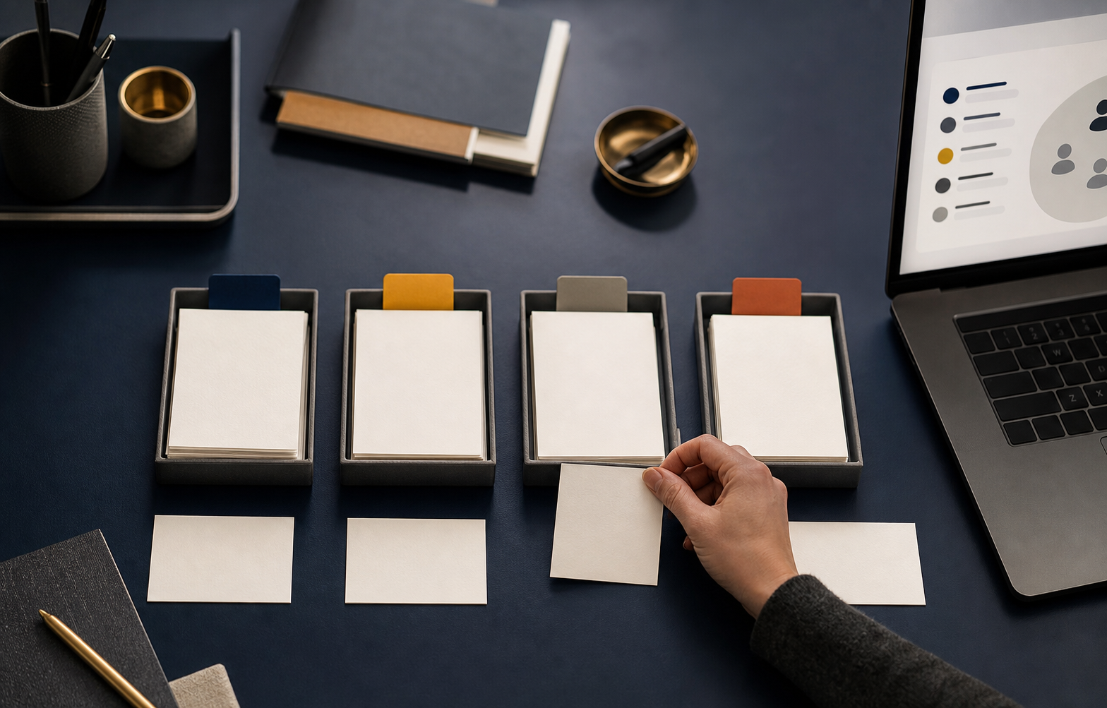 Marketing operator sorting customer records into distinct lifecycle groups