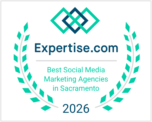 Expertise.com Best Social Media Marketing Agencies in Sacramento 2026 badge