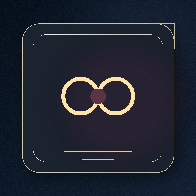 Gold interlocking rings icon for strategic marketing partnership