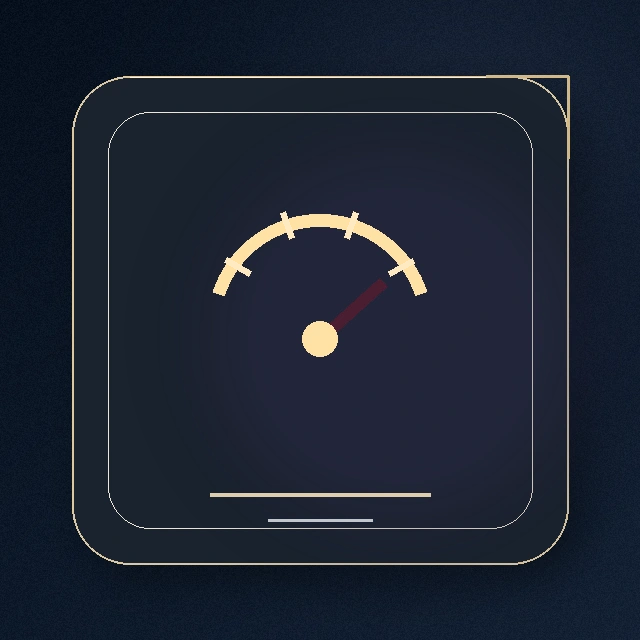 Gold tracking gauge icon