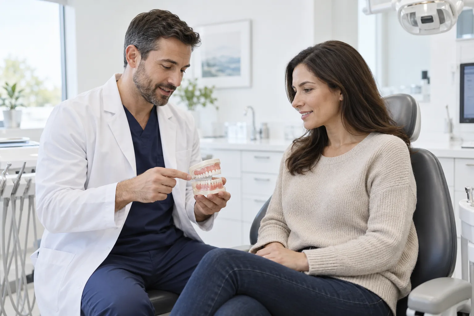 Illustrative dental scene