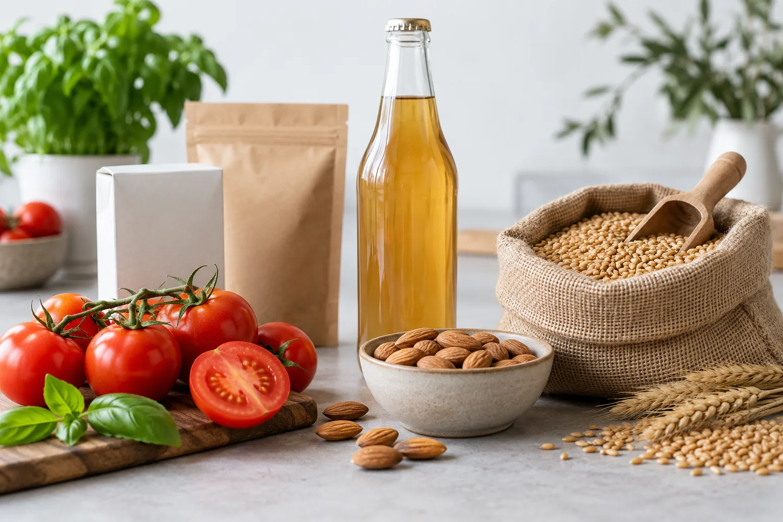 Illustrative food and agriculture scene