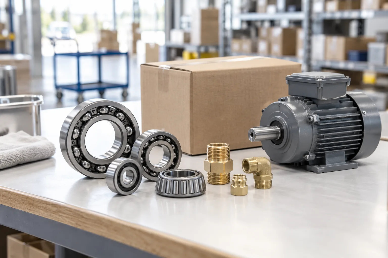 Illustrative industrial equipment and distributor scene