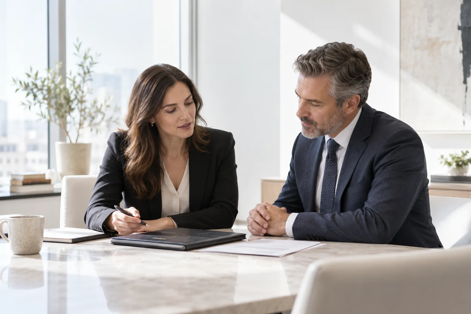Illustrative law firm scene