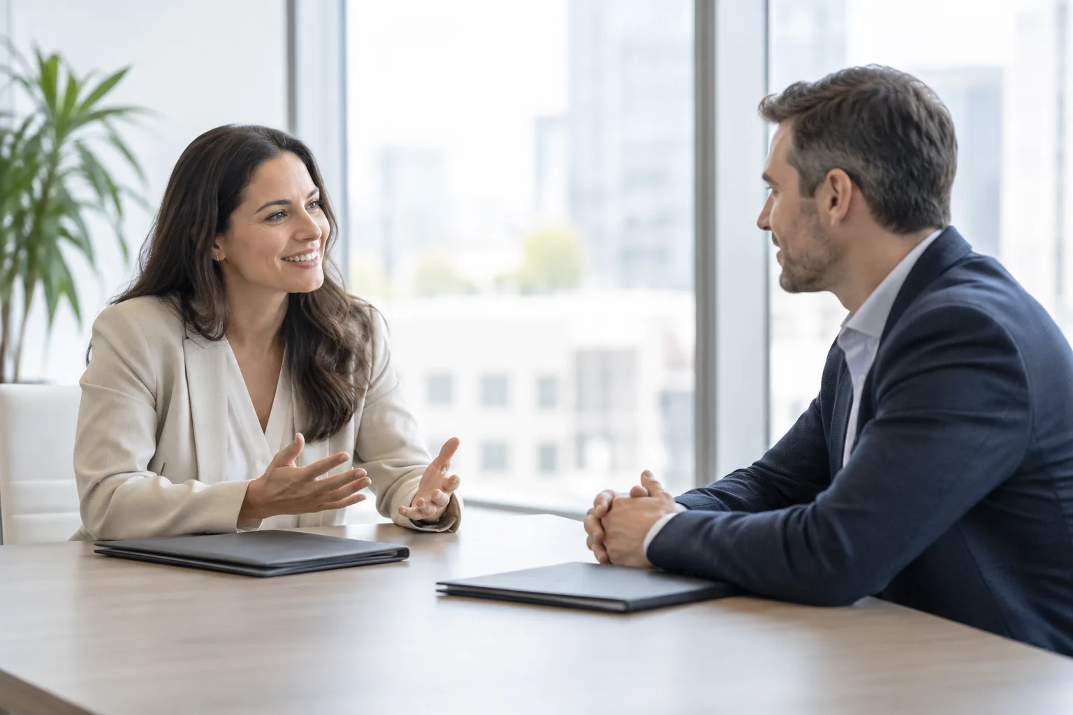 Illustrative staffing and recruiting scene
