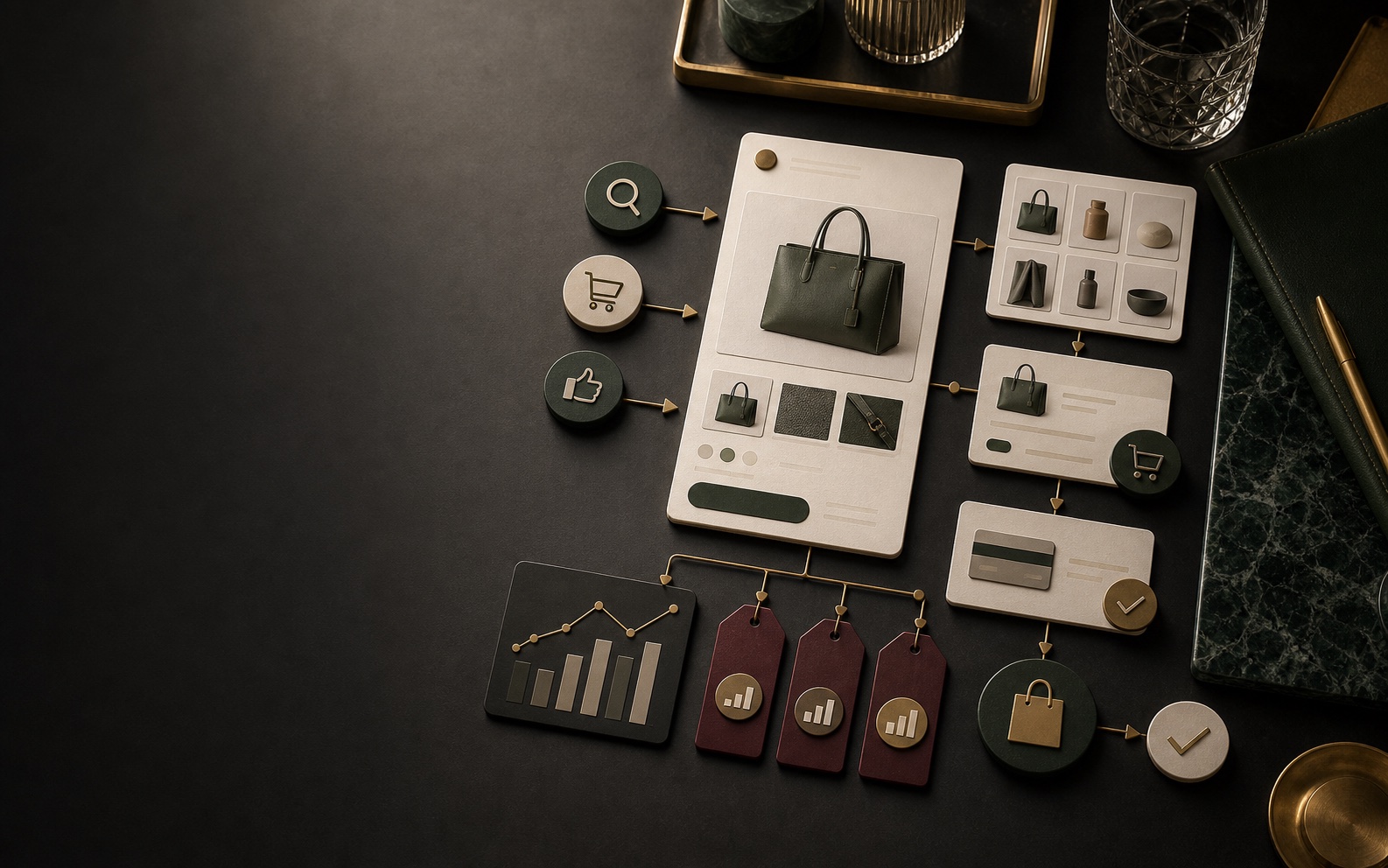 Ecommerce Marketing visual for paid marketing, website, store, or sales path work
