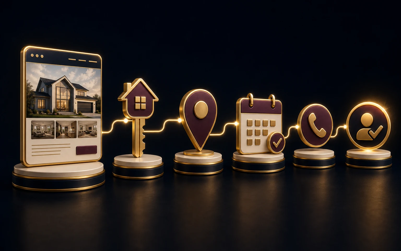 Real Estate Marketing visual for paid marketing, website, store, or sales path work